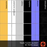 PBR tiles floor glossy texture DOWNLOAD